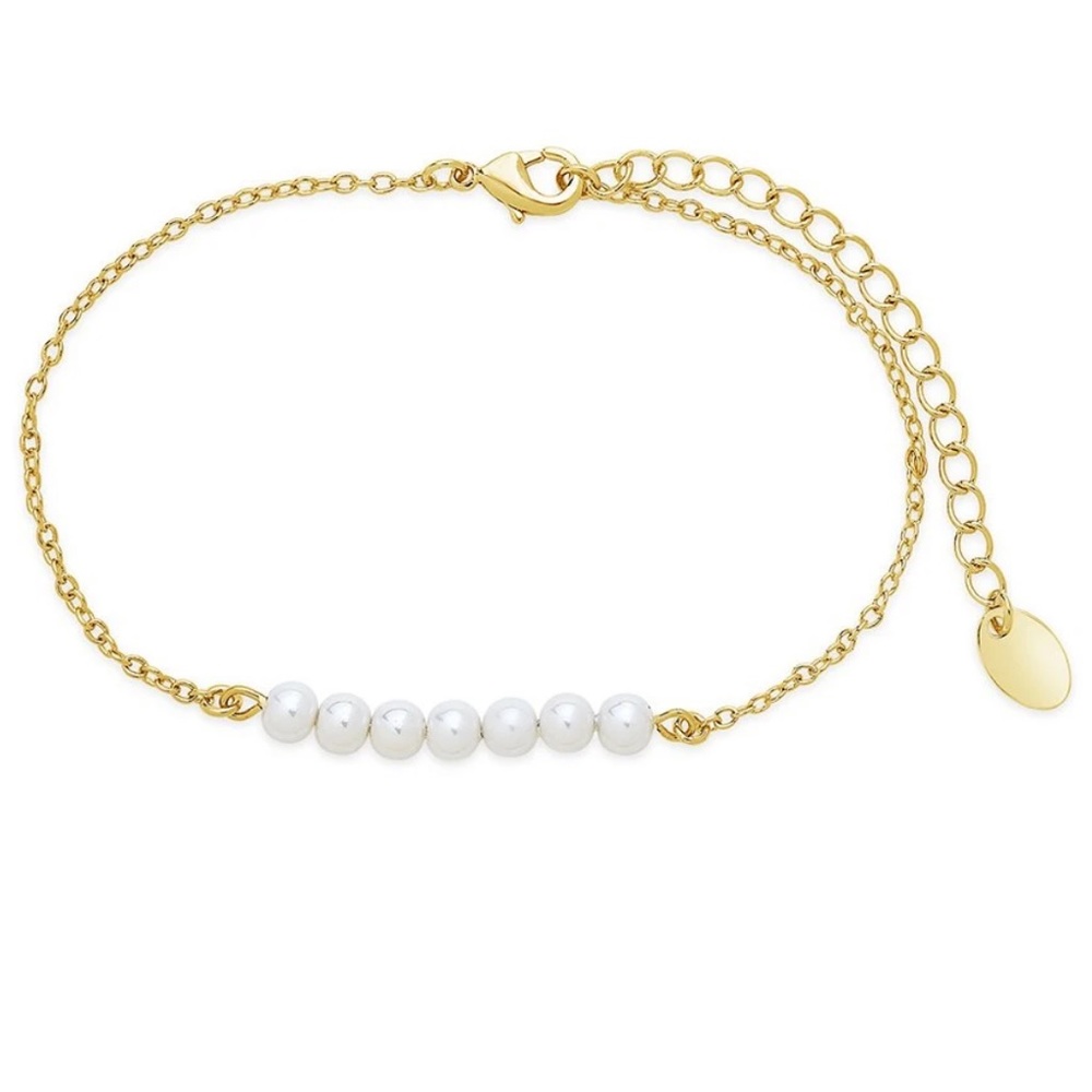 Sterling Forever Dainty Pearl Bracelet